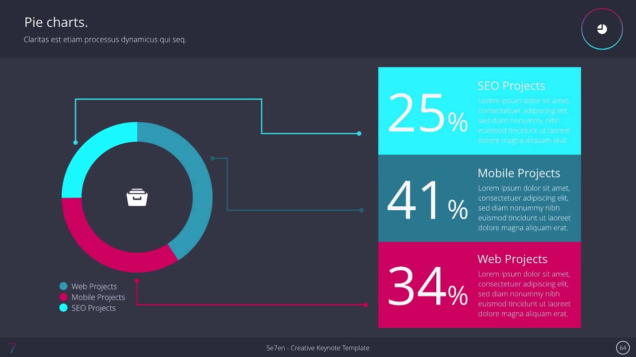 Se7en Keynote Presentation Template - Dark Version