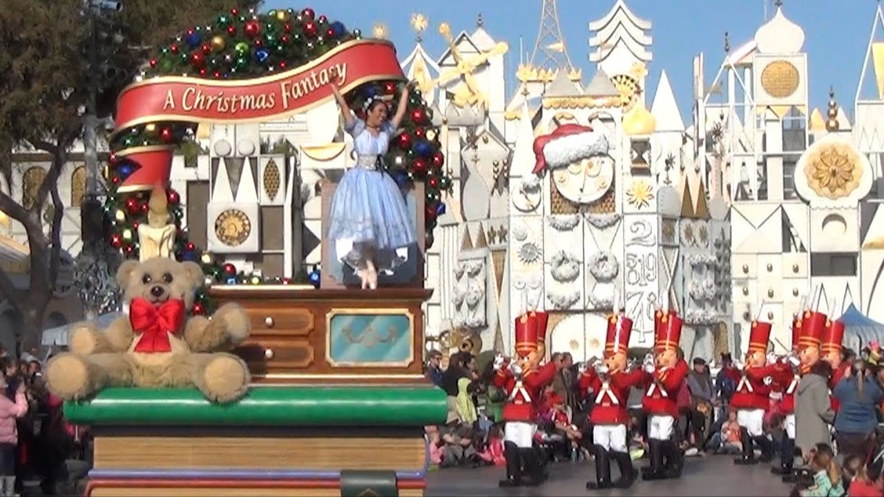 A Christmas Fantasy Parade at Disneyland - Daytime With 