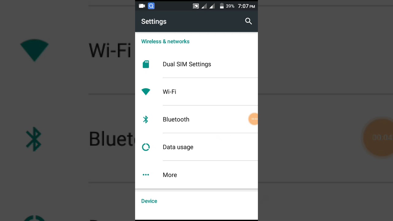 Setting of q mobile i7i PRO