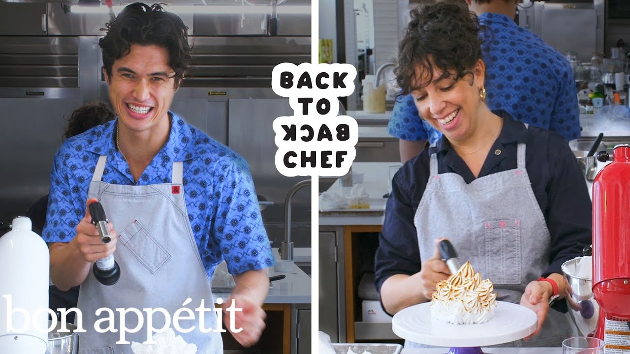 Charles Melton Attempts To Keep Up with a Professional Chef | Back-to-Back Chef | Bon Appétit