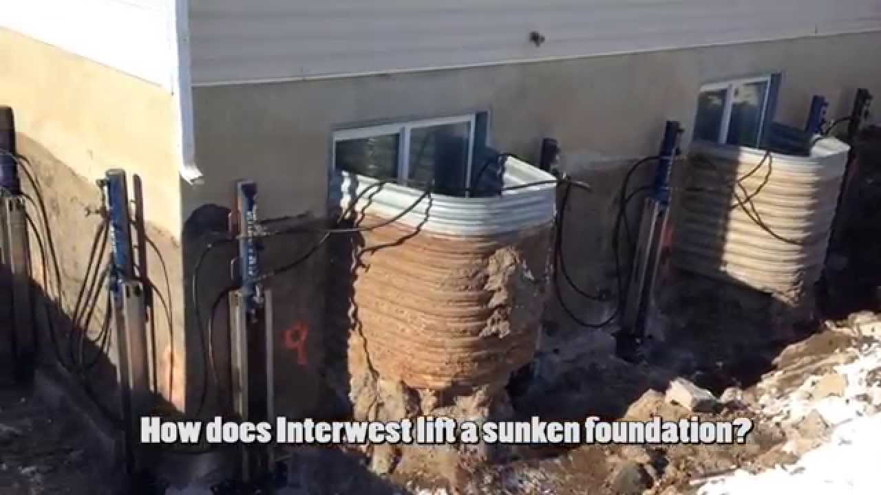 Lifting a Foundation With Push Piers