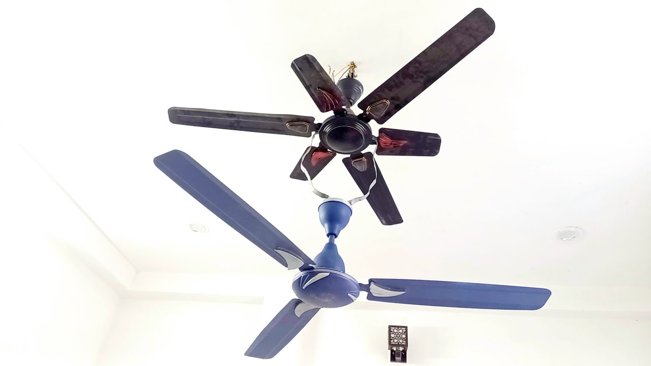 Fan Crompton XY100 ceiling fan experiment ‼️ Below down ceiling fans with random CF BLDC fan blade 💥