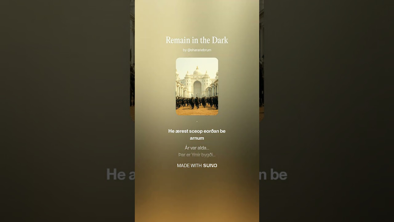 Remain in the Dark-- mixing of Old Germanic and Norse poetry