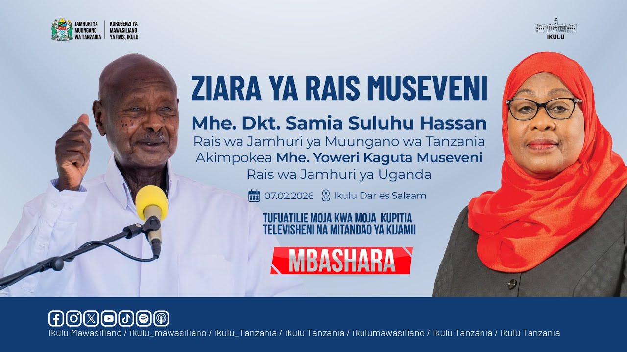 RAIS WA UGANDA, YOWERI MUSEVENI AKIWASILI TANZANIA KWA ZIARA YA KIKAZI
