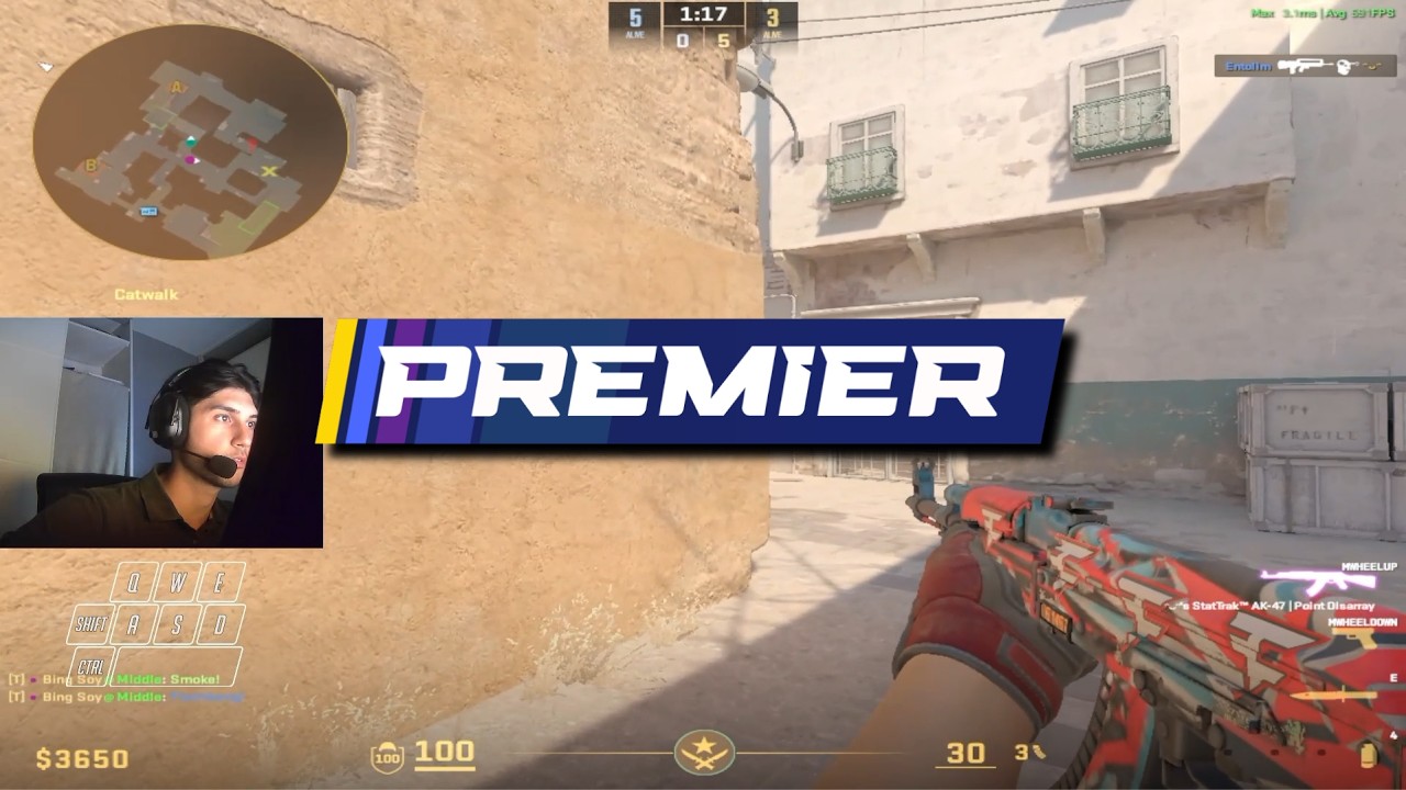 Игрок с рейтингом 4100 ELO ex PRO снизил средний чек на 145% в Premier и объяснил правила игры.