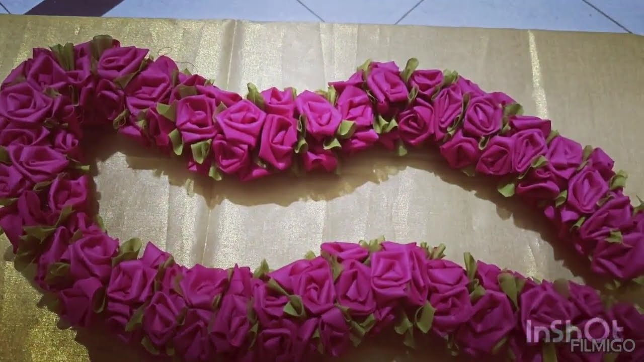 Beautiful cloth rose garland