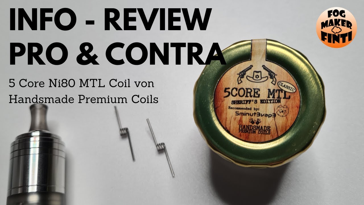 5 Core Ni80 Alien MTL Coil von Handsmade Premium Coils | Handmade Coil | Info Review E Zigarette