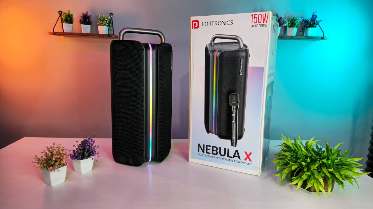 New Portronics Nebula X Party Speaker | Unboxing Review Sound Test | 150W | RGB LED | Mic | ₹10000 
