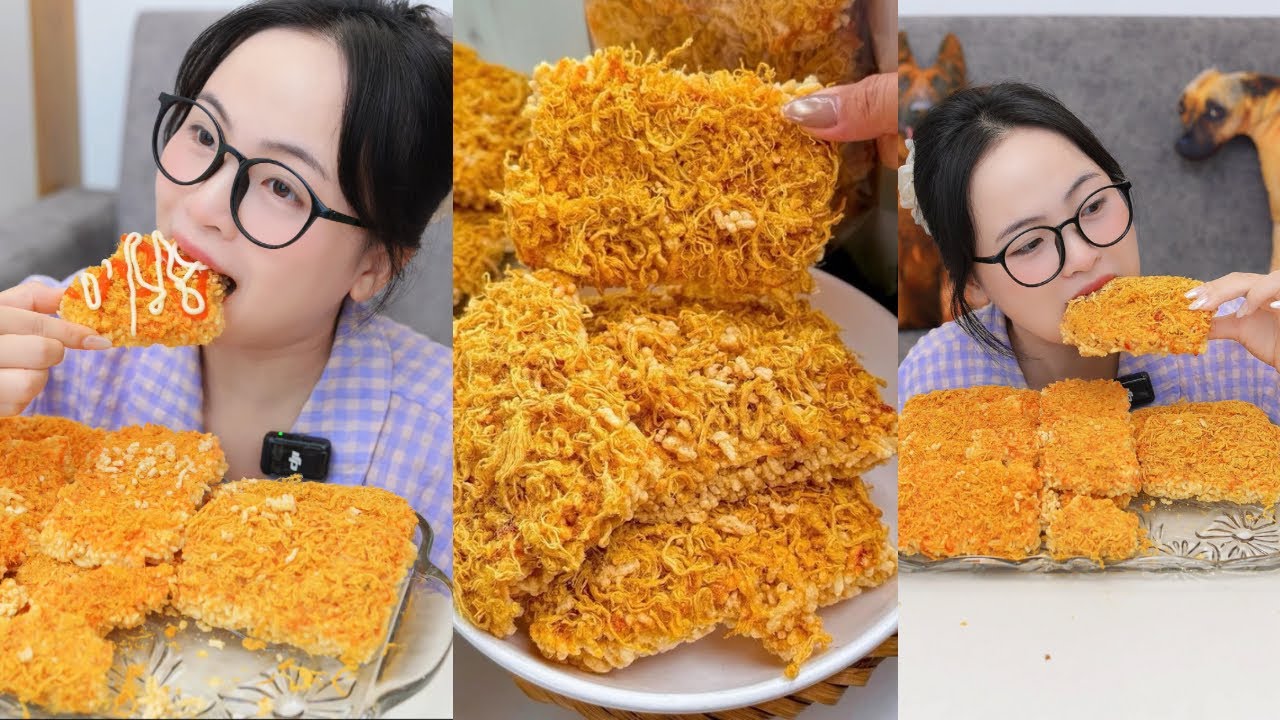 Mukbang Cơm Cháy Siêu Chà Bông Shop Bếp Cô Như | Mukbang Crispy Rice with Extra Floss 🍚🔥