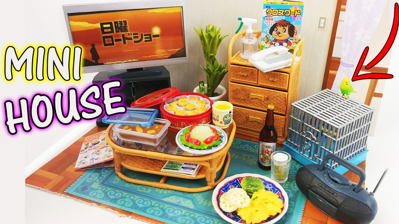 MINIATURE DOLLHOUSE ROOM FURNITURE REMENT how to decorate craft diy home