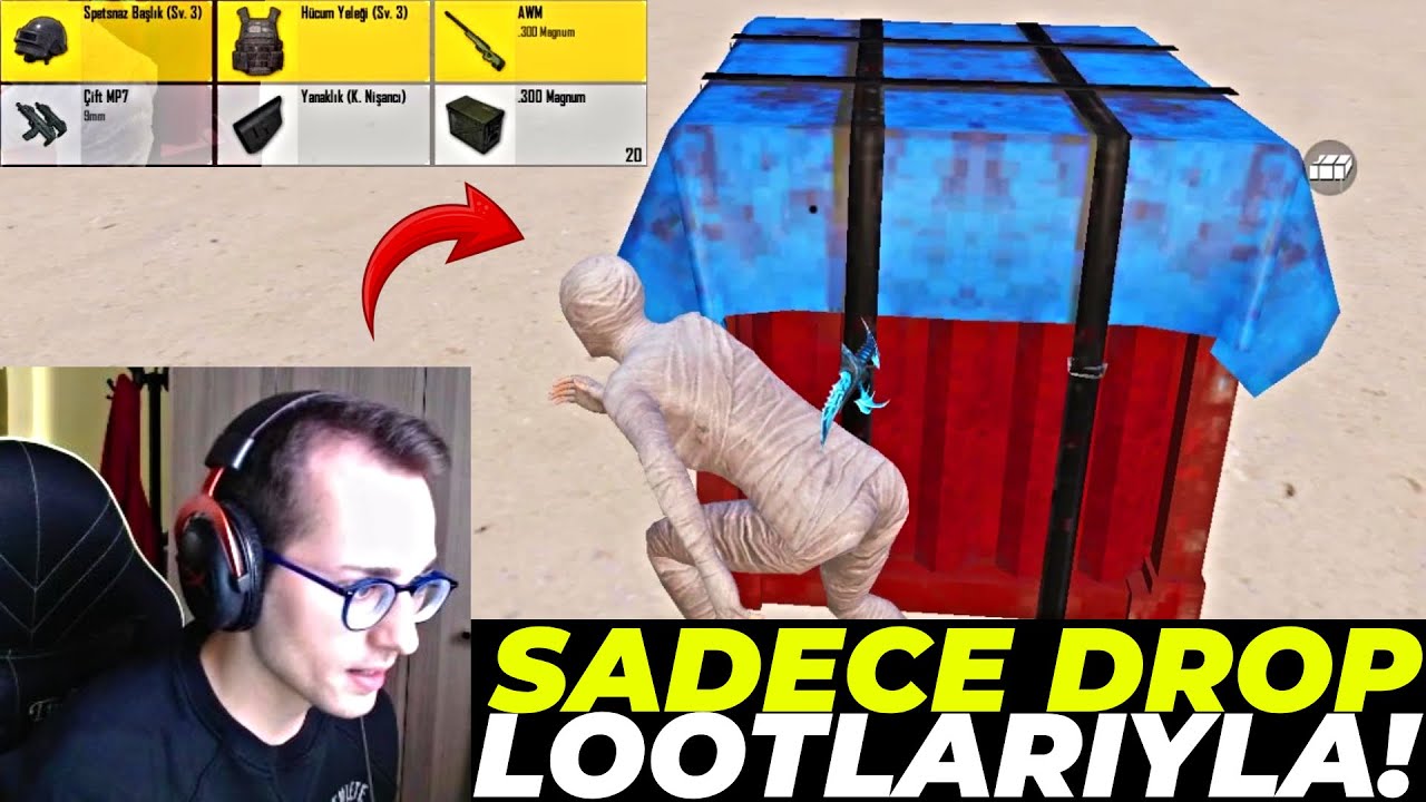 SADECE DROP LOOTLARIYLA WIN ALMAK ? PUBG MOBILE