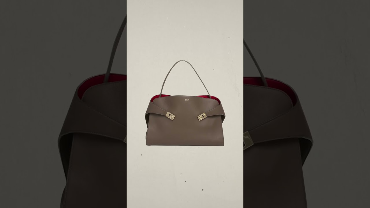 Ferragamo Hug Bag with Tanner Leatherstein