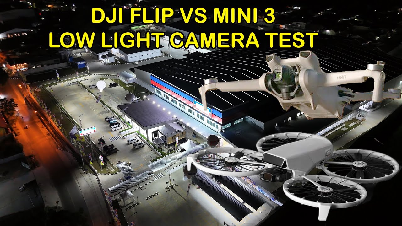 dji flip vs mini 3 video malam hari  camera test  indonesia