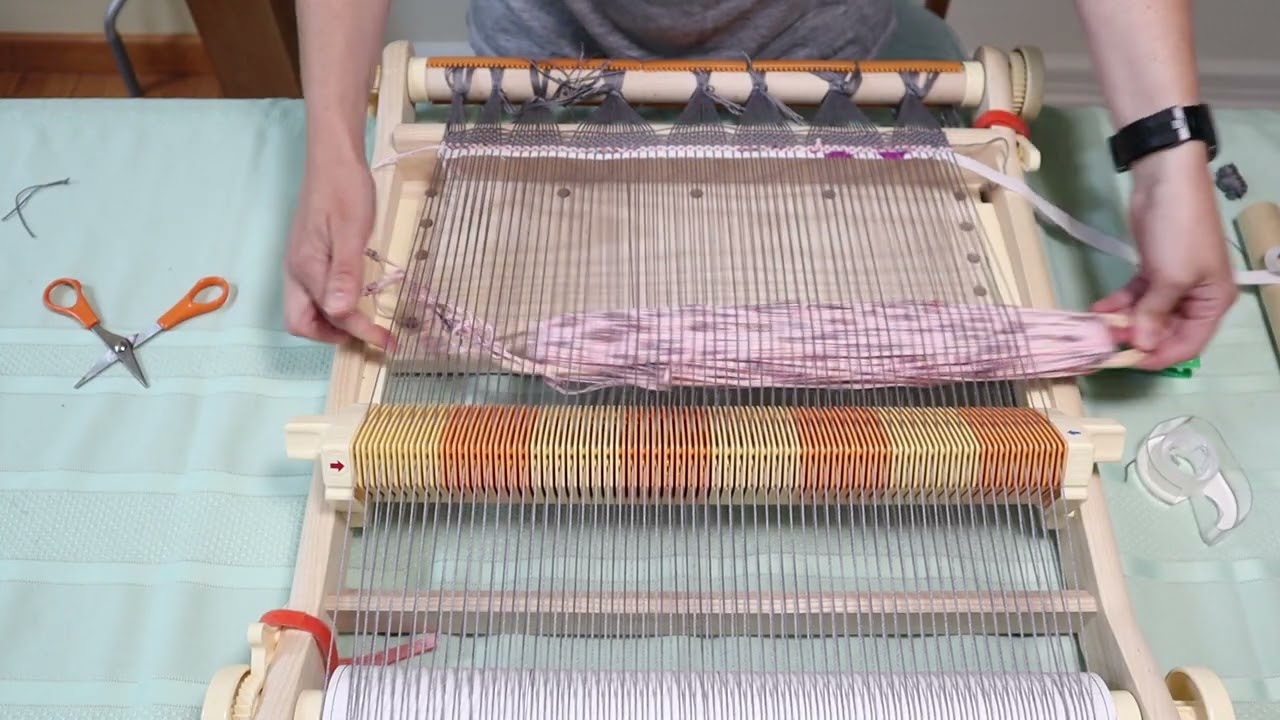 Clover Sakiori loom warping: Part 8