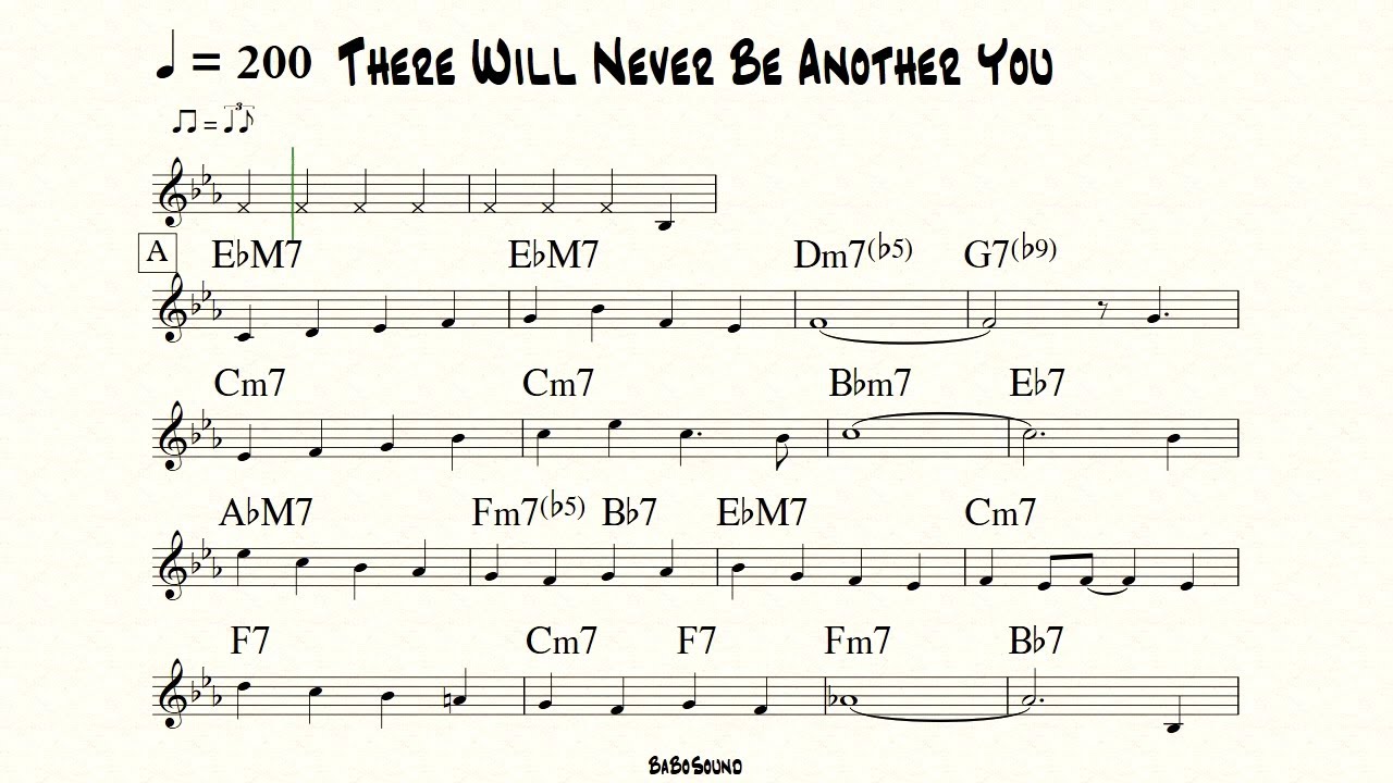 There Will Never Be Another You Backing Track (BPM 200)
