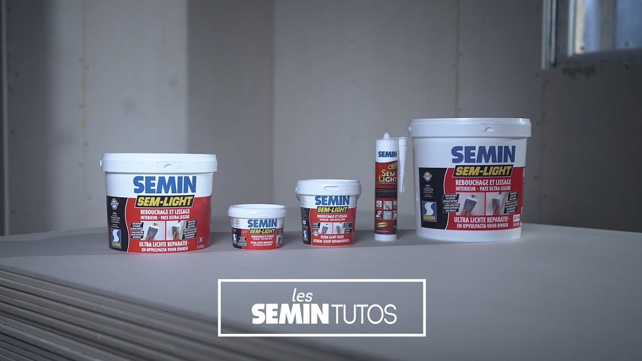 [Les SemTutos] : SEM-LIGHT : Enduit de rebouchage en pâte allégée.
