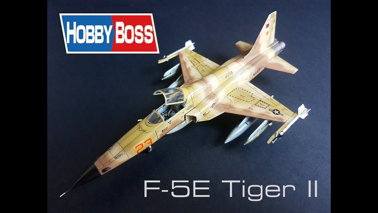 Northrop F 5E Tiger II 1/72 Scale Model Aircraft Hobbyboss FULL BUILD VIDEO