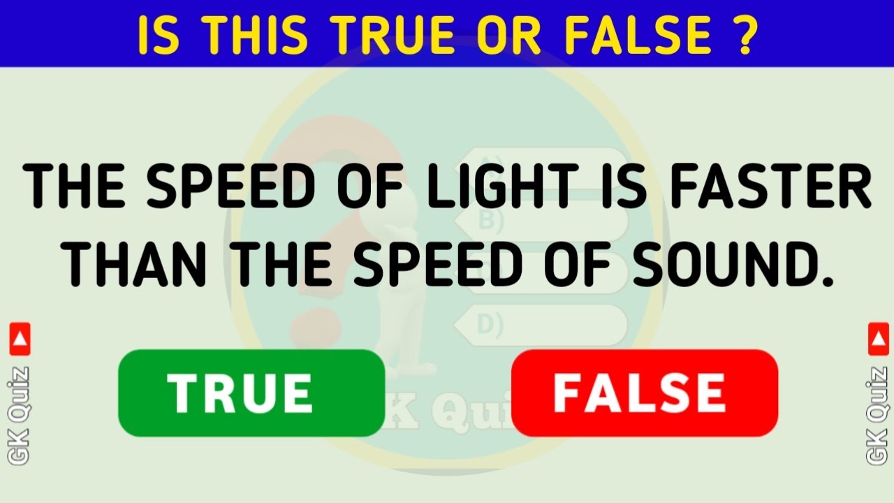 True or False Trivia Questions | True False Question Answer |  True False GK Questions | #challenge