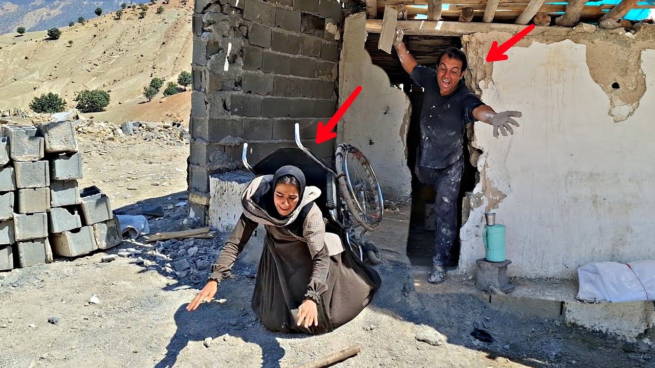Heartbreak in a moment:The fall of disabled Elnaz in a wheelchair, Jalal's painful cry