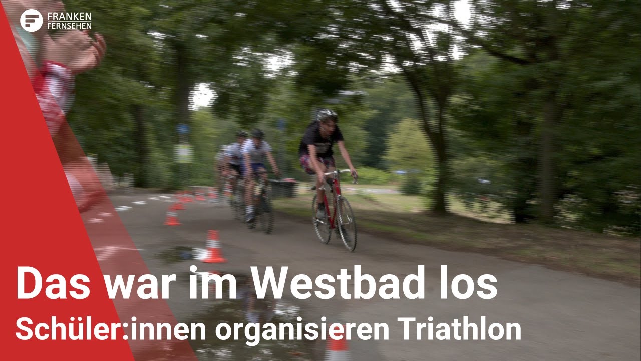 Das war im Westbad los: Schüler:innen organisieren Triathlon