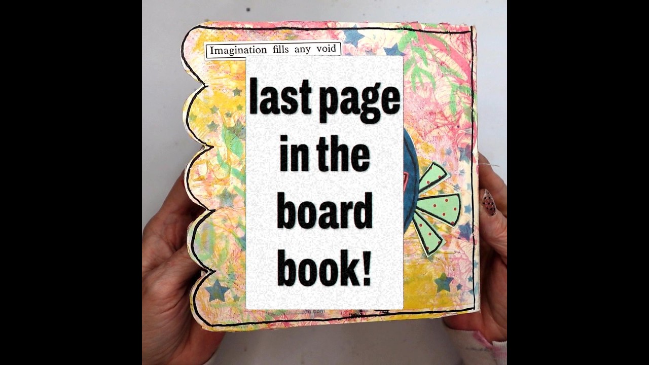 Paper Napkin Collage in Repurposed Board Book