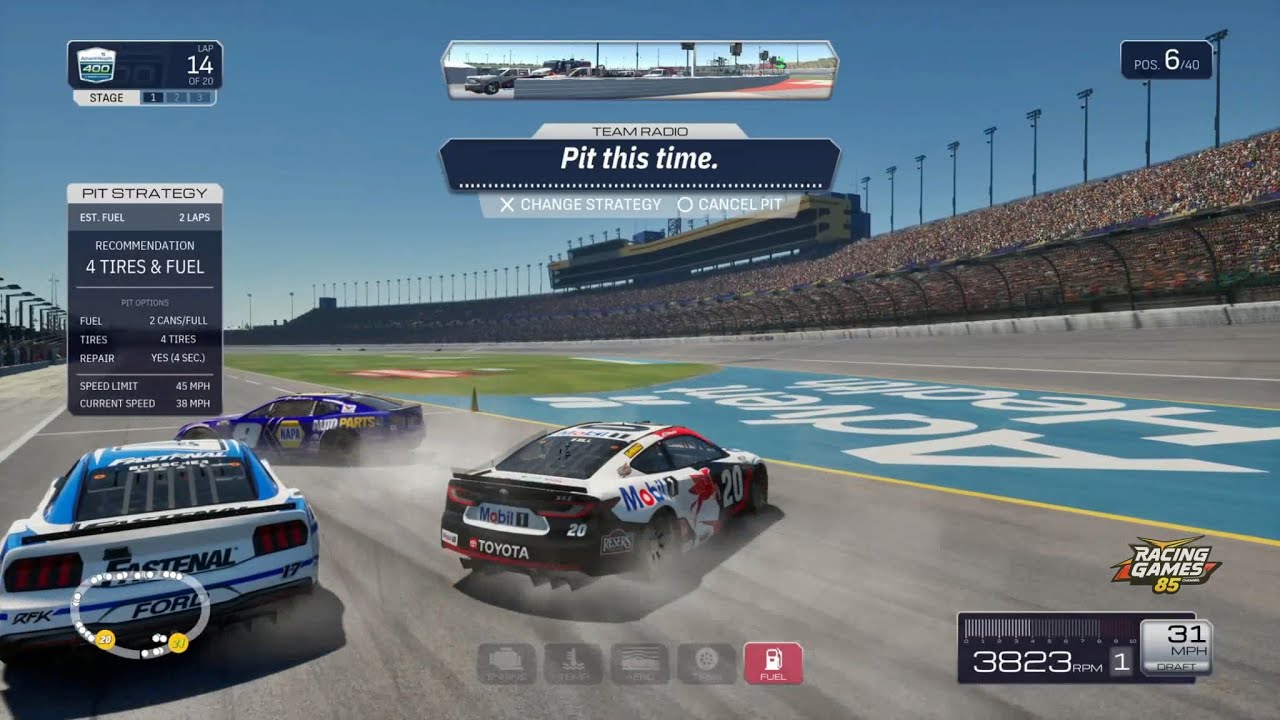 NASCAR 25 - PS5 / CUP SERIES / TOYOTA CAMRY #20 / KANSAS / GAMEPLAY