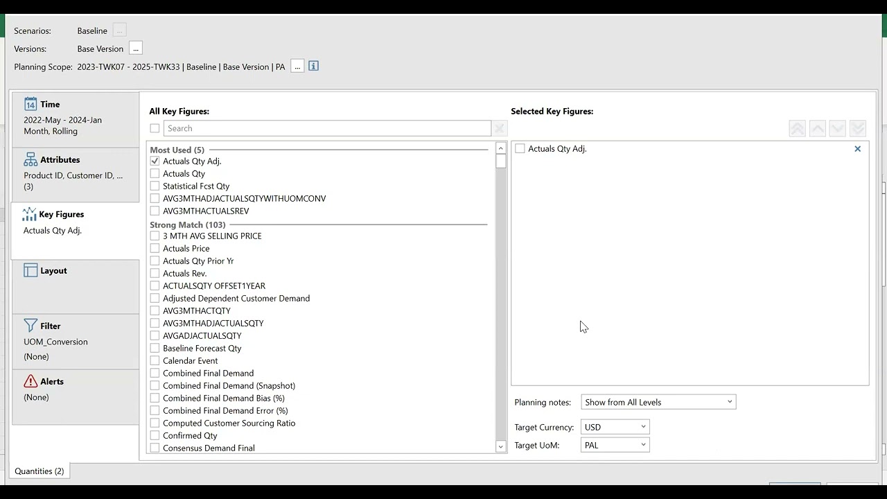 SAP IBP UOM Conversion recording