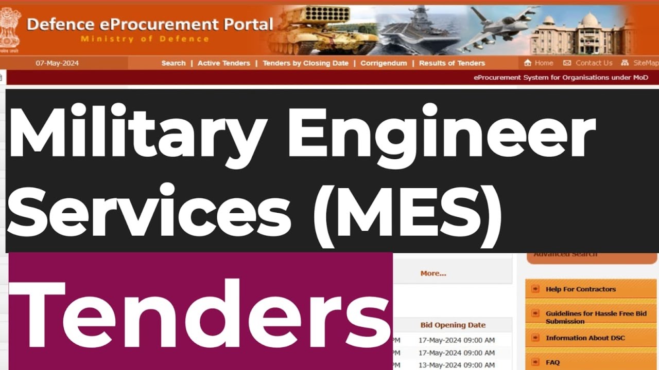 Military Engineer Services (MES) Tenders