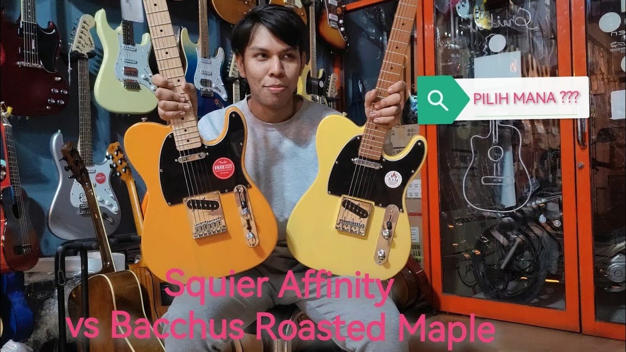 Tele Battle Squier Affinity vs Bacchus Roasted Maple BTE1 RSM Telecaster