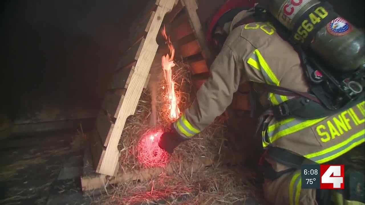 Central County Fire and Rescue takes part in live fire training exercises
