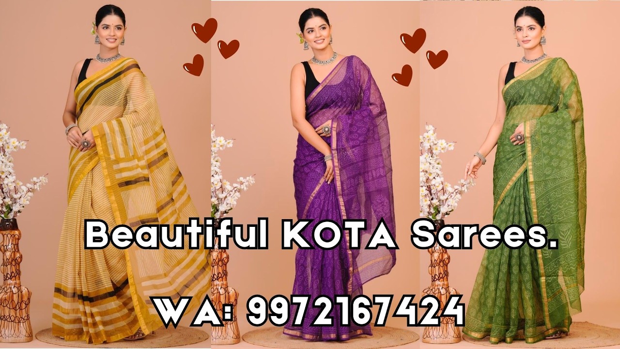 9feb Uff wali Beautiful 😍 KOTA Sarees.. WA 9972167424 India1001