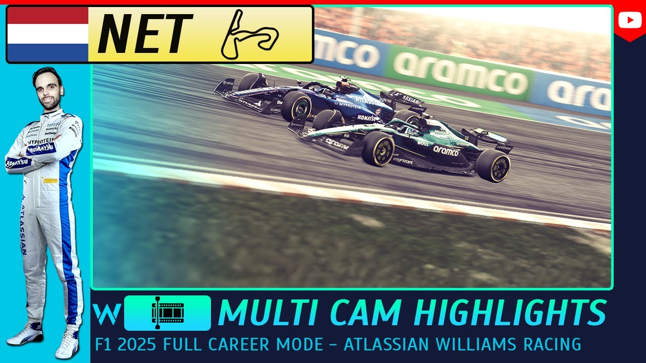 F1 25 DUTCH  GP - Race Highlights - Driver Career Mode | Atlassian Williams Racing FW47