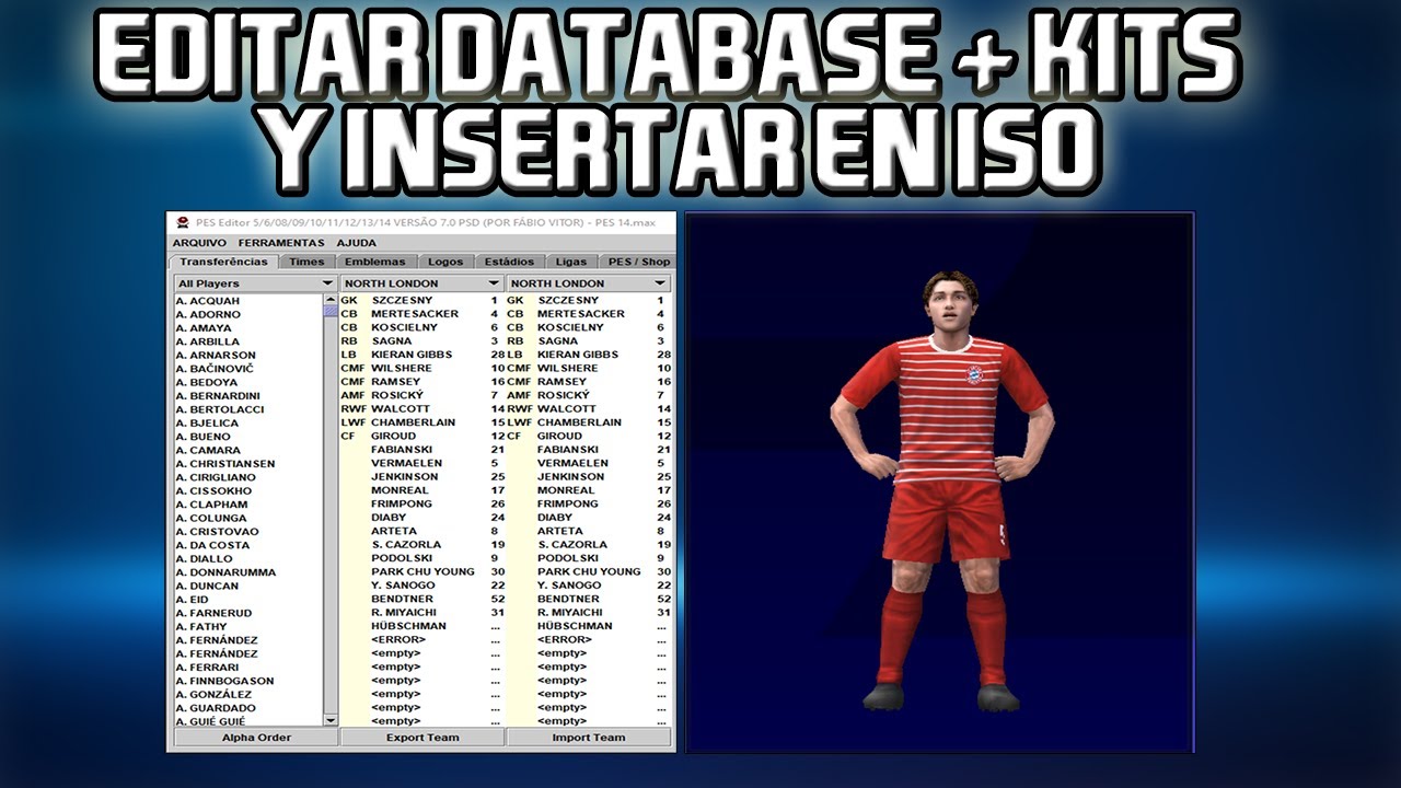 Editar Database + Kits y insertar en la iso | Tutorial pes ps2