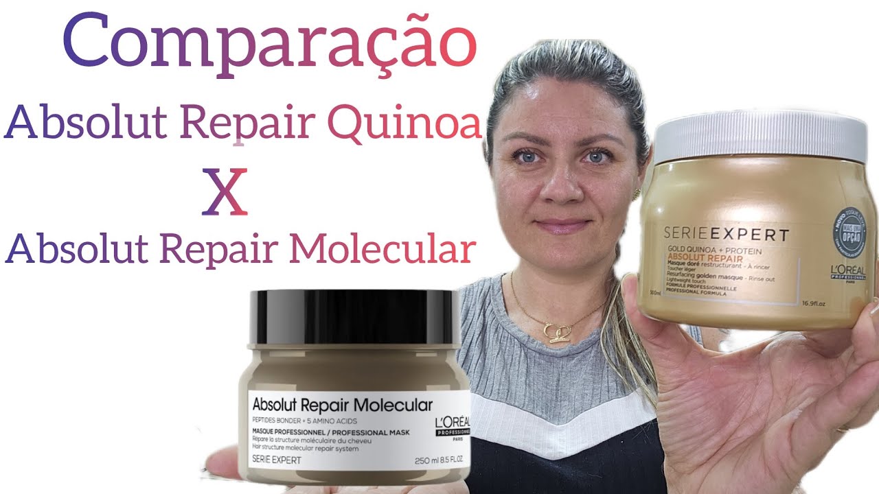 COMPARAÇÃO LOREAL PROFISSIONEL ABSOLUT REPAIR GOLD X ABSOLUT REPAIR MOLECULAR☆ #lorealprofessionnel