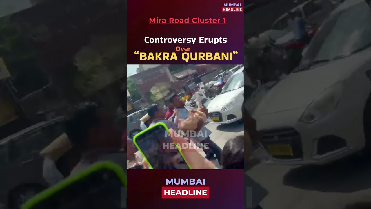 Bakrid-Related Dispute Sparks Protest in Mira Road Society | VHP Bajrang Dal Police Mumbai Cluster 1
