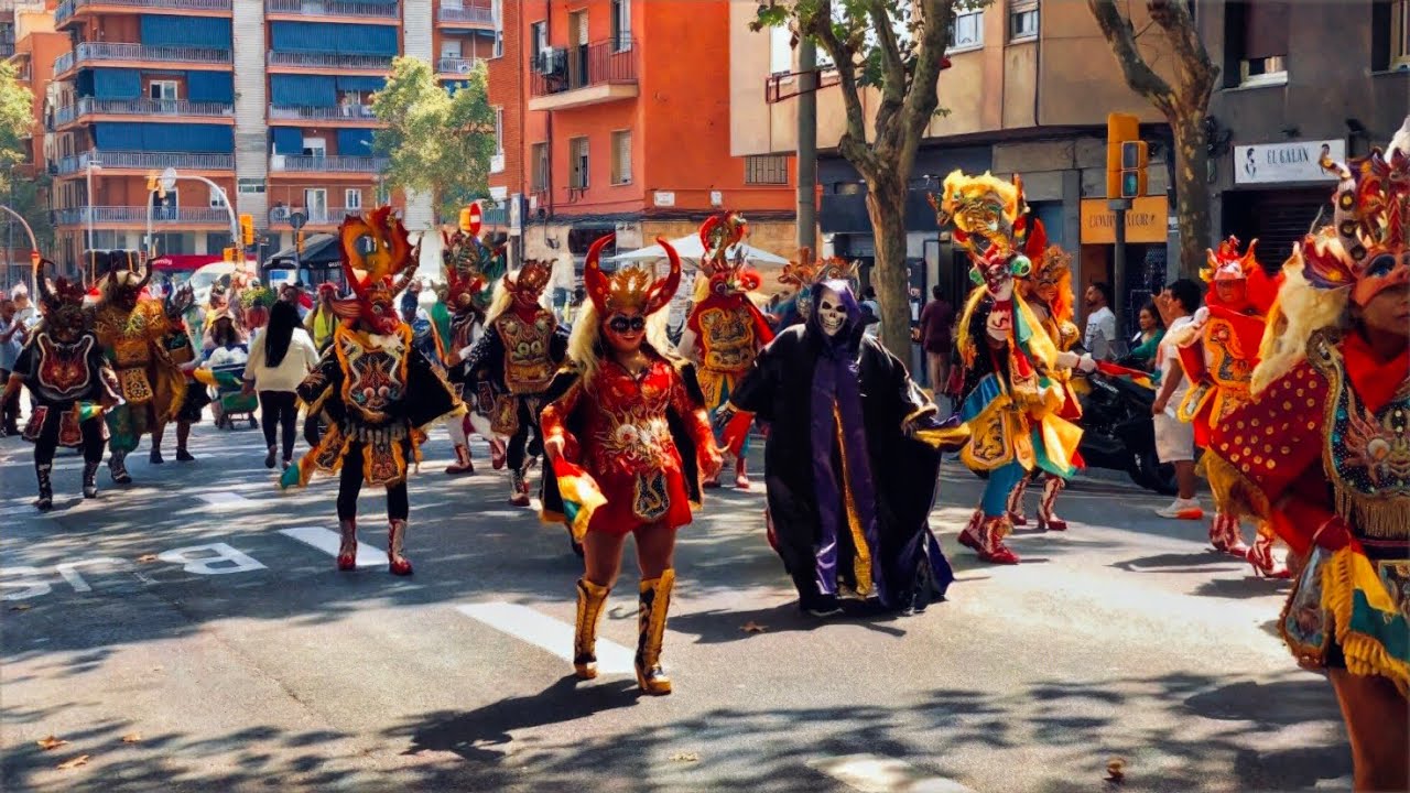 Barcelona 4K. Fiesta de la Virgen de la Asunción 2022. The Assumption Of The Blessed Virgin Mary