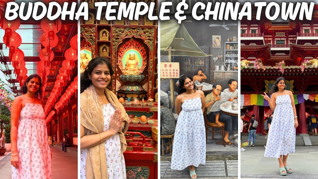 Budhha Tooth Relic Temple, Singapore Chinatown, Singapore Vlog, Chinatown in Singapore
