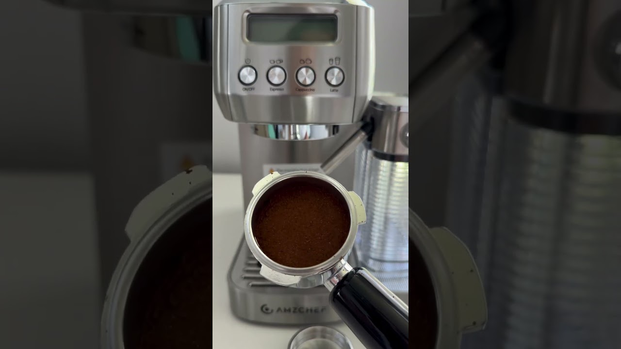 Starting a new day with a cup of coffee, the Amzchef 2-in-1 espresso machine is the perfect choice.