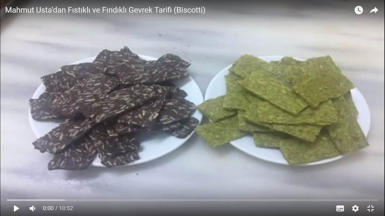 Fıstıklı ve Fındıklı Gevrek Tarifi (Biscotti)