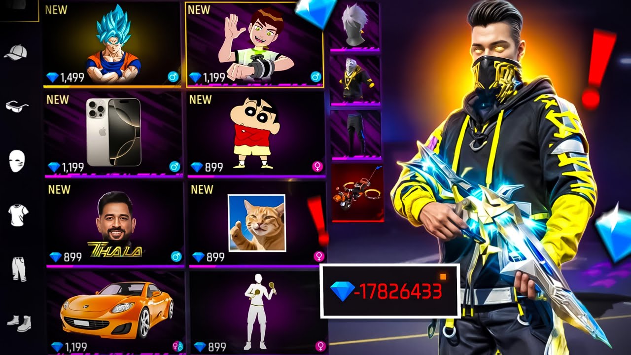 Purchasing Everything 🤑 -3,00,000 Diamonds 😱 Garena Free Fire