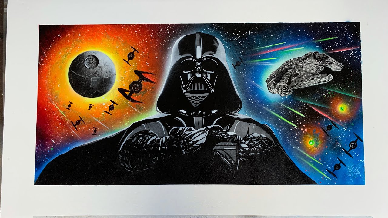 Darth Vader spray painting