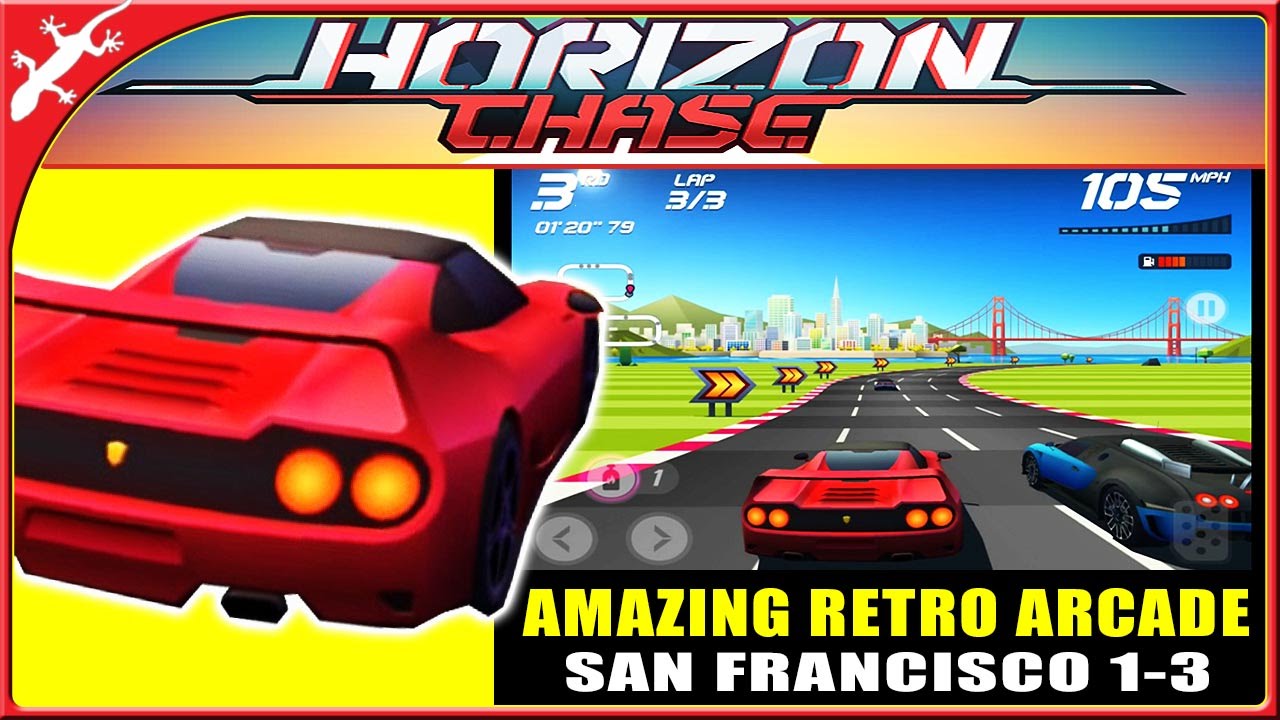 Horizon Chase - World Tour : Epic Retro Arcade Racing ! (San Francisco Tracks - ios Gameplay)