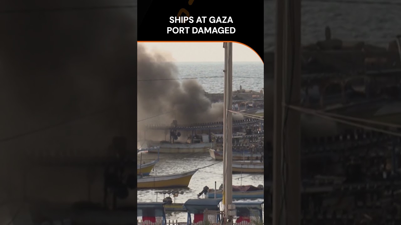 Ships at Gaza Port Damaged | News9 | #shorts