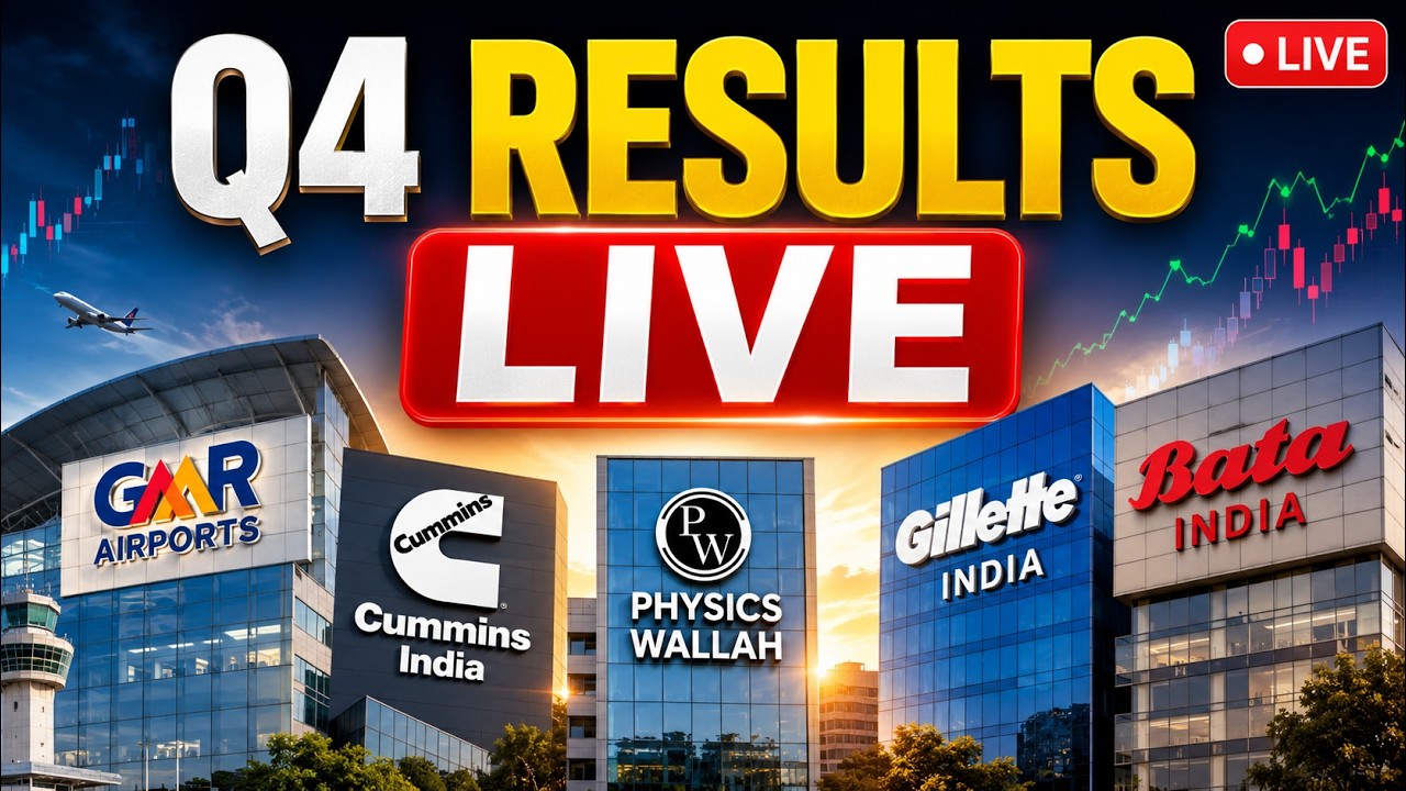 Q4 Results LIVE: GMR Airports, Cummins India, Physicswallah, Gillette India & Bata India
