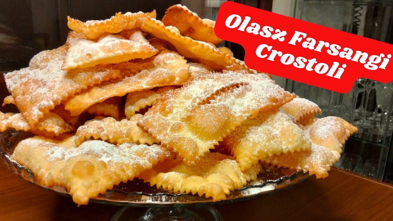 Olasz Csöröge Fánk!  Farsangi Finomság ! Crostoli ! 😋🥳🎭🥳🎭🥳🎭😍