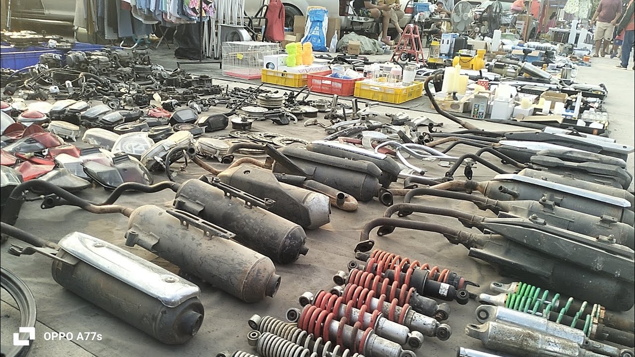 #ตลาดนัดตอนเช้าวันอาทิตย์วัดไร่ขิง #แหล่งรวมสินค้ามือสอง #อะไหล่รถมอเตอร์ไซค์มือสอง เสื้อผ้ามือสอง