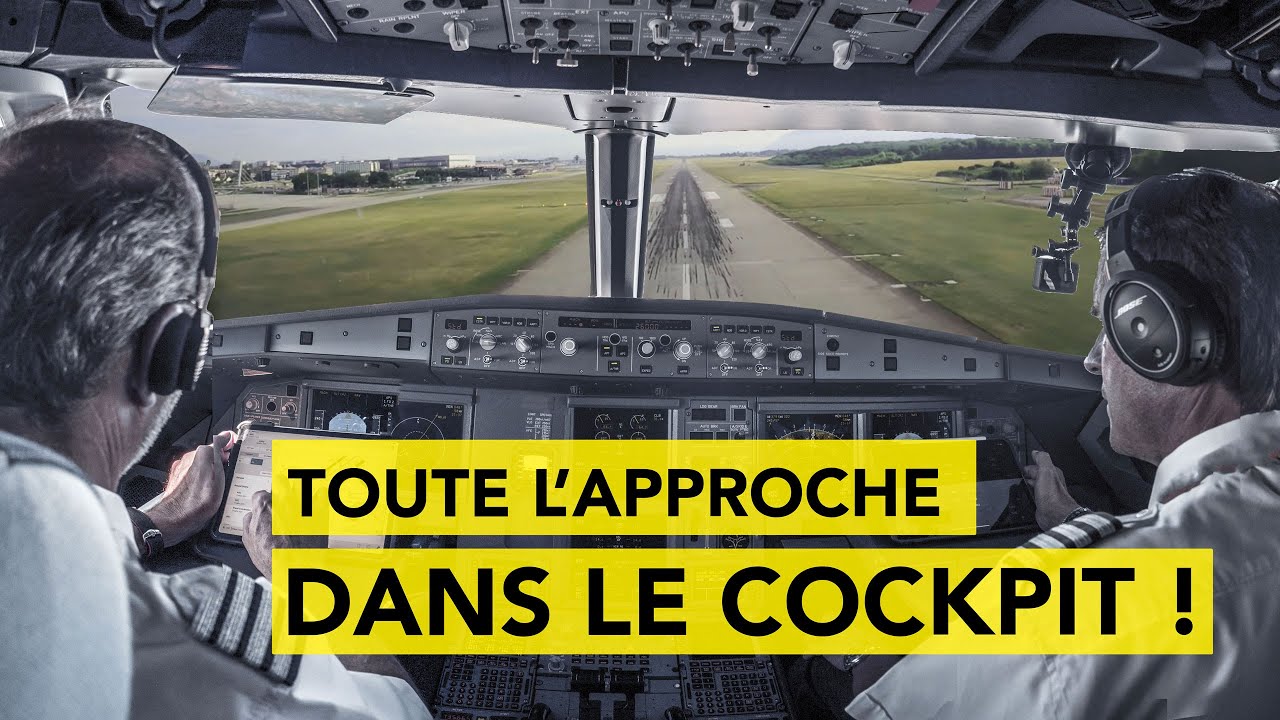 Approche complète à Genève depuis le cockpit d'un A320