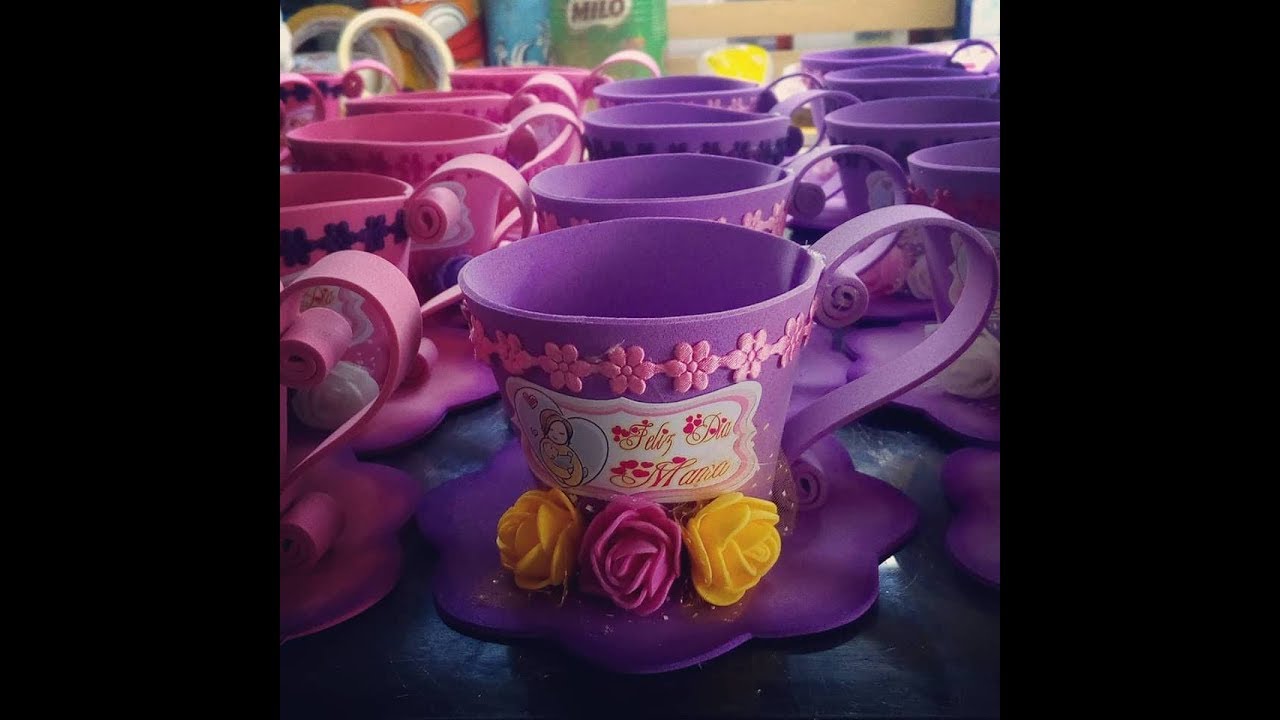 🎉🎉✿TACITA DE FOMI-GOMA EVA✿😉✿ CREACIONES SAMADITH/DIY ✿🎉🎉