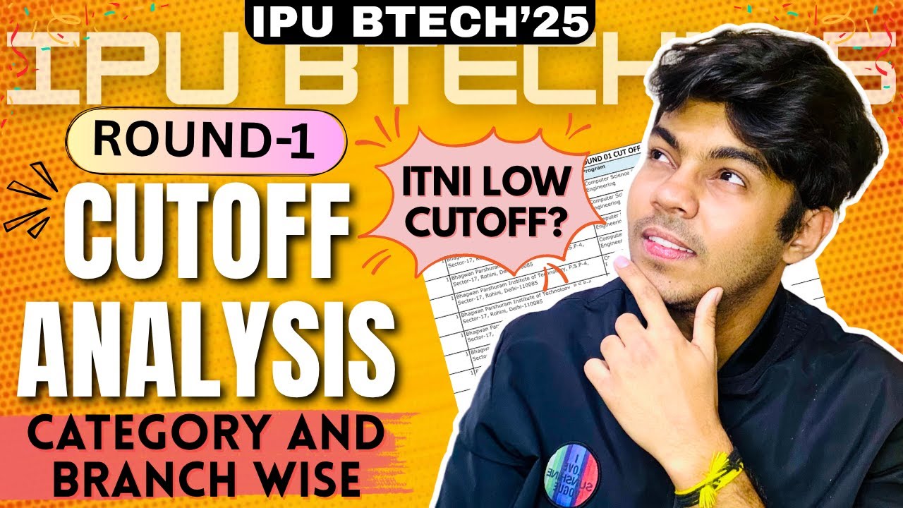 IPU BTech Round 1 Cutoff analysis 2025 | Admission at low rank? | Good new🤩