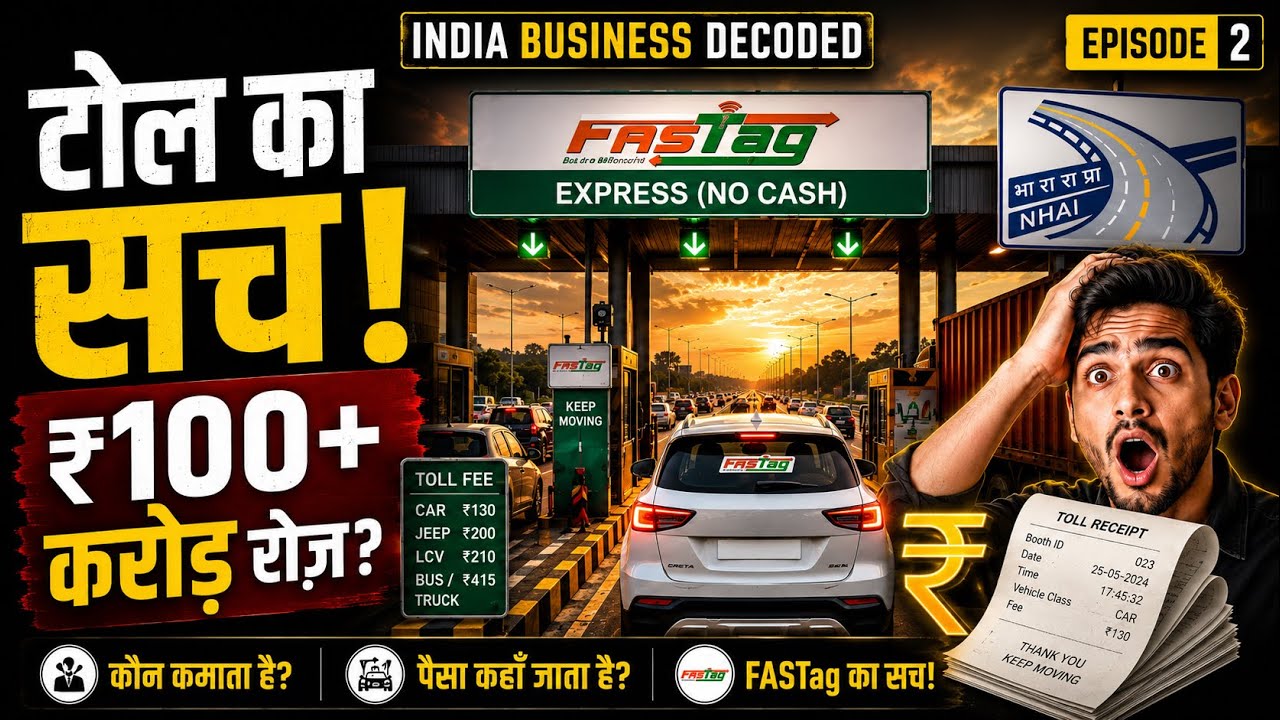 How India&rsquo;s Toll Plazas Make ₹100+ Crore Every Day | India&rsquo;s Toll Business Explained